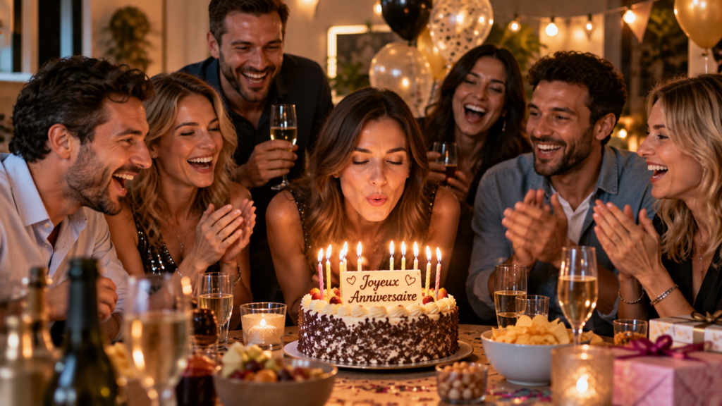 Groupe d’amis célébrant un anniversaire – Showtime Quiz Vitrolles